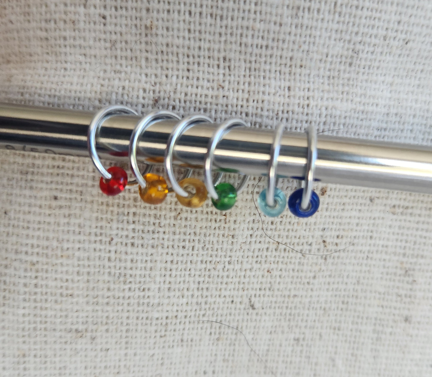 Rainbow Stitch Markers - Large, set of 6